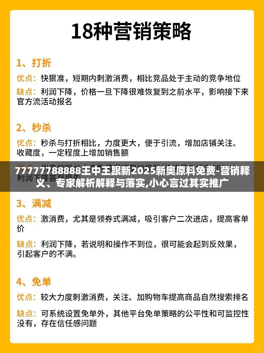 77777788888王中王跟新2025新奥原料免费-营销释义、专家解析解释与落实,小心言过其实推广
