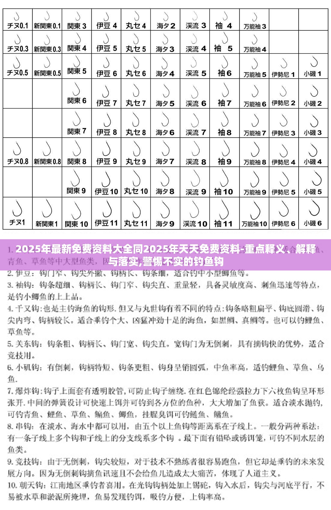 2025年最新免费资料大全同2025年天天免费资料-重点释义、解释与落实,警惕不实的钓鱼钩