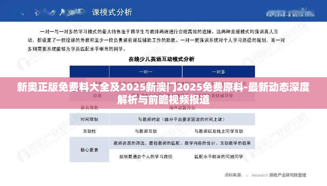新奥正版免费料大全及2025新澳门2025免费原料-最新动态深度解析与前瞻视频报道