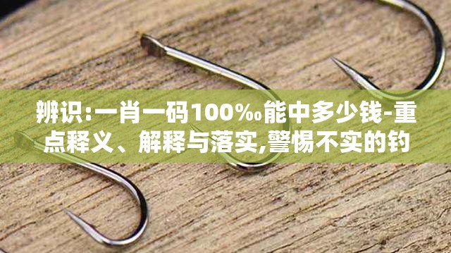 辨识:一肖一码100‰能中多少钱-重点释义、解释与落实,警惕不实的钓鱼钩