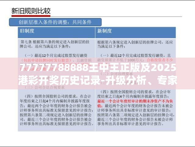 77777788888王中王正版及2025港彩开奖历史记录-升级分析、专家解读解释与落实,谨防华而不实包装